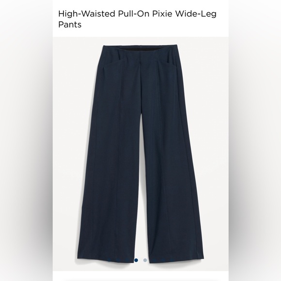 NWT Old Navy Black Pixie Wide Leg High Rise pants sz XL - Picture 3 of 4